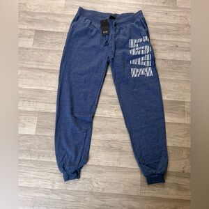 Navy Joggers with love design